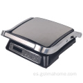 Contacto Parrilla BBQ Grill Sandwich Prensa Panini Maker con la palanca de elevación de aluminio LED Pantalla eléctrica de la pantalla